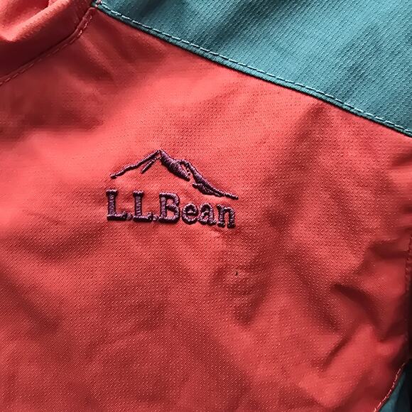 L.L. Bean Windbreaker Hooded Full Zip Jacket Outdoor Hiking Gorpcore Red Gray 3T - Picture 7 of 11